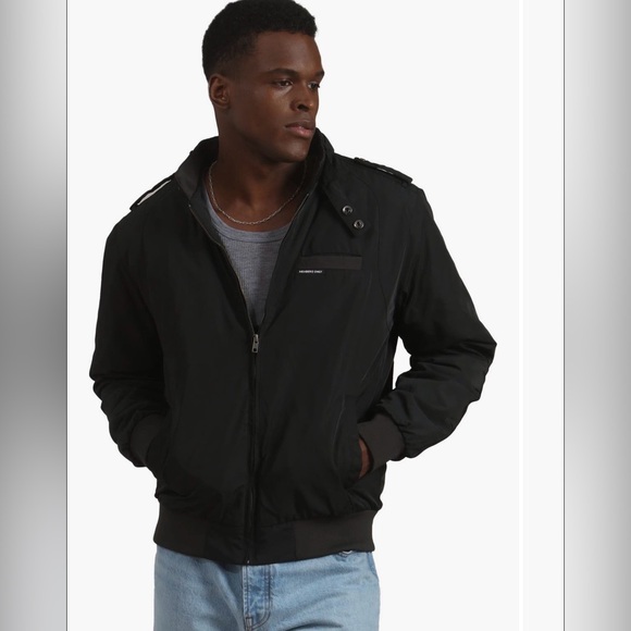 Vintage Members Only Classic Black Bomber Jacket